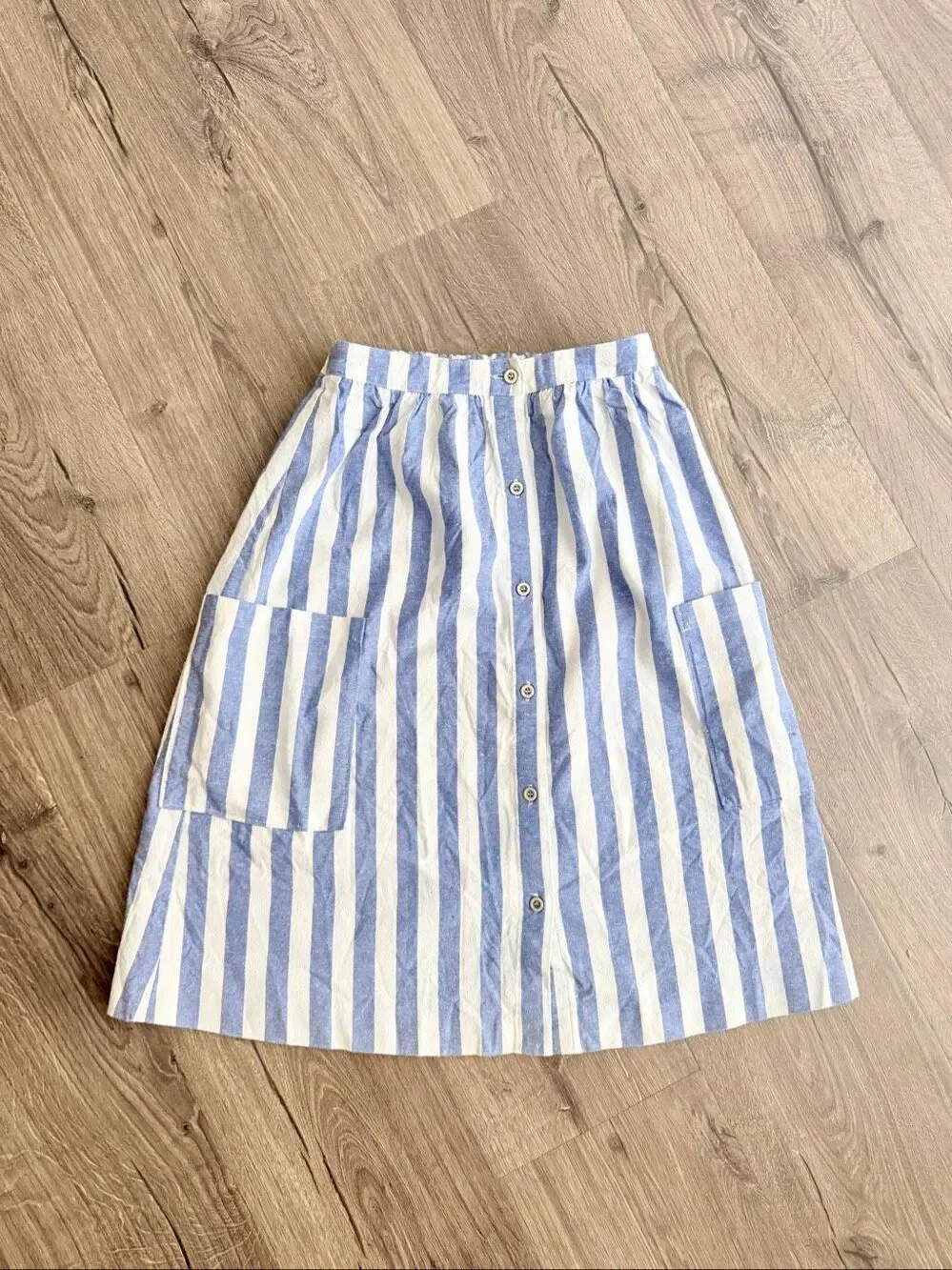 Zara Stripe MIDI Skirt Bluish Girl’s size 11-12